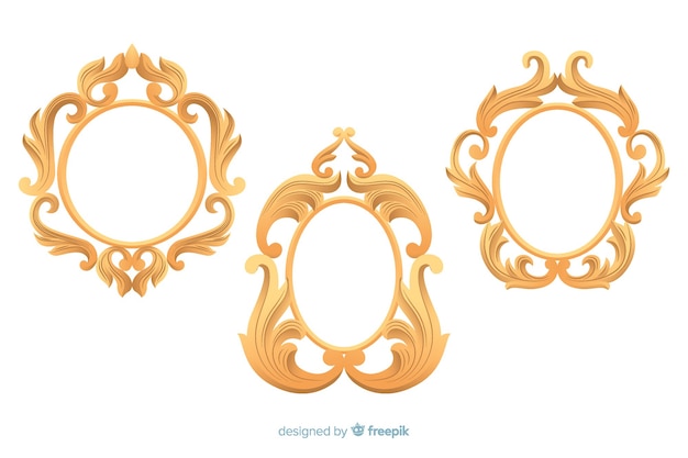 Free vector vintage ornamental frame pack