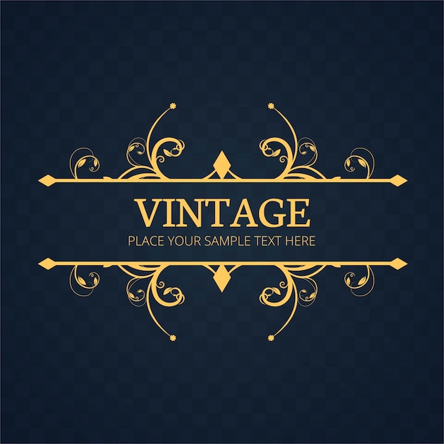 Vintage ornamental frame template