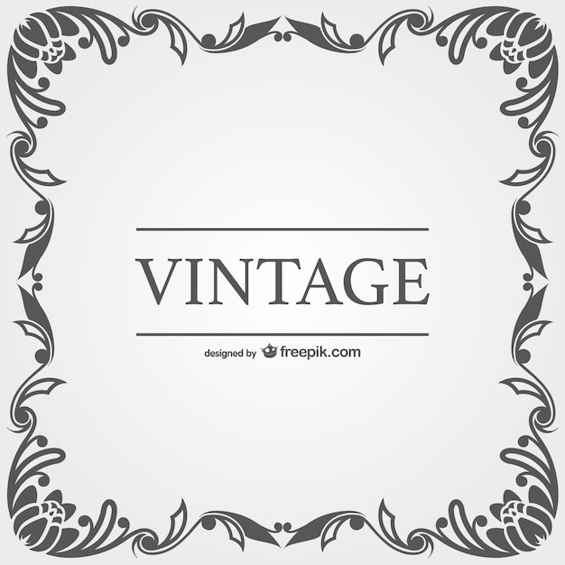 Free vector vintage ornamental frame