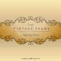 Vettore gratuito vintage cornice ornamentale