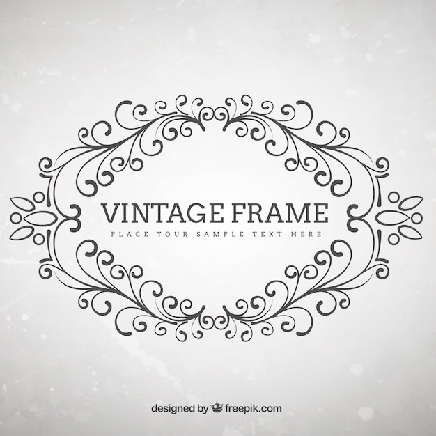 Vintage ornamental frame