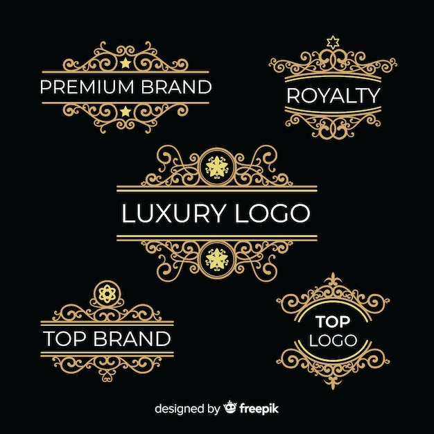 Free vector vintage ornamental logos set