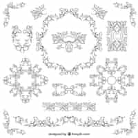 Free vector vintage ornaments collection