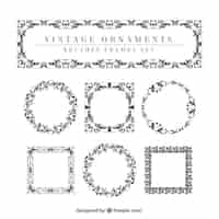 Free vector vintage ornaments set