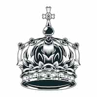 Free vector vintage ornate royal crown concept