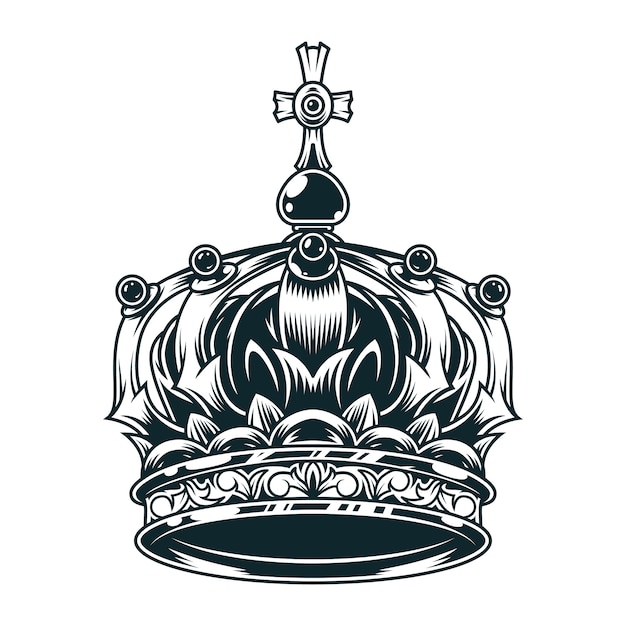 Vintage ornate royal crown concept
