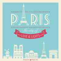 Free vector vintage paris vector