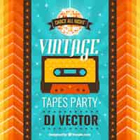 Vettore gratuito vintage party poster