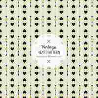 Free vector vintage pattern of hearts