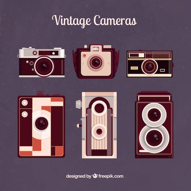 Free vector vintage photography cameras