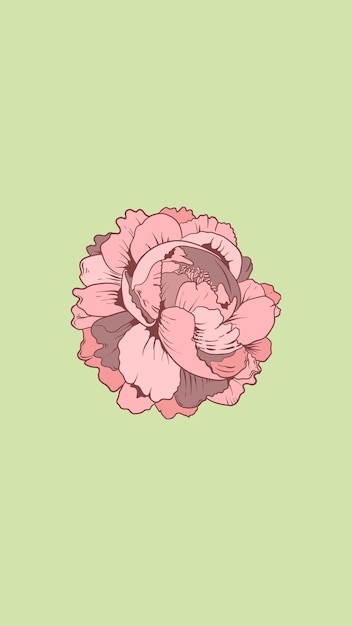 Free vector vintage pink rose mobile phone wallpaper vector