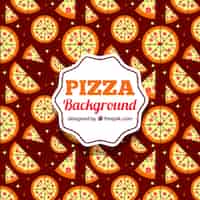 Vettore gratuito sfondo vintage pizza