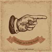 Free vector vintage pointing hand