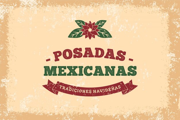 Sfondo vintage posadas mexicanas