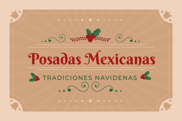 Vintage posadas mexicanas background