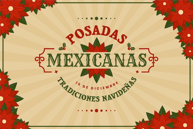 Free vector vintage posadas mexicanas background