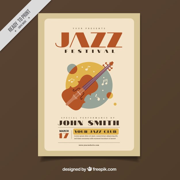 Урожай плакат джазовый фестиваль со скрипкой