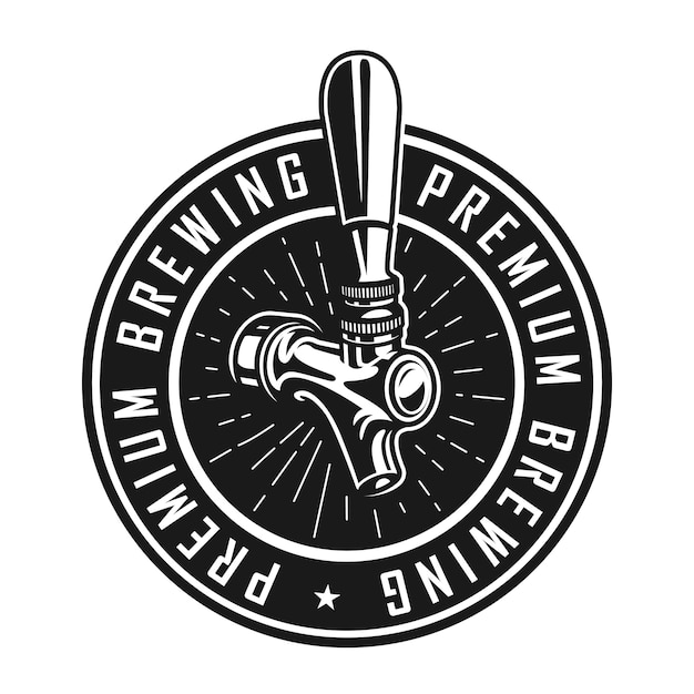 Etichetta del birrificio premium vintage