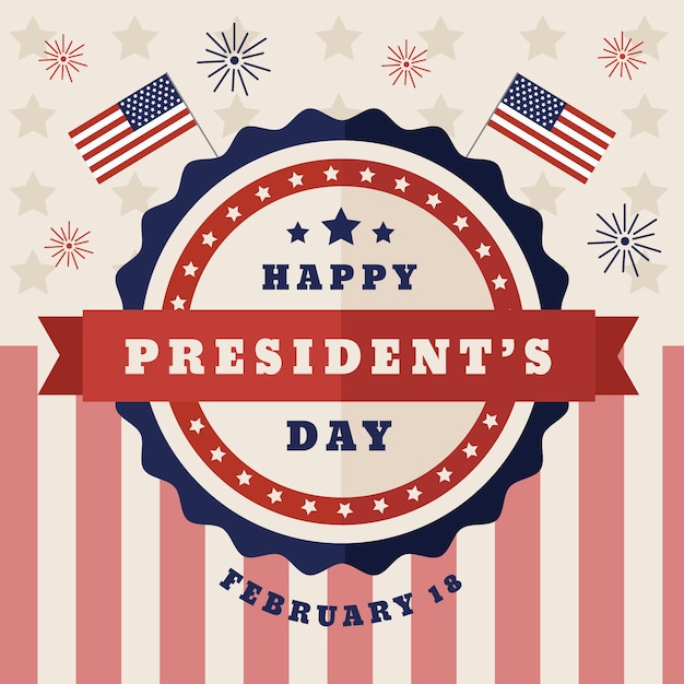 Free vector vintage presidents day concept