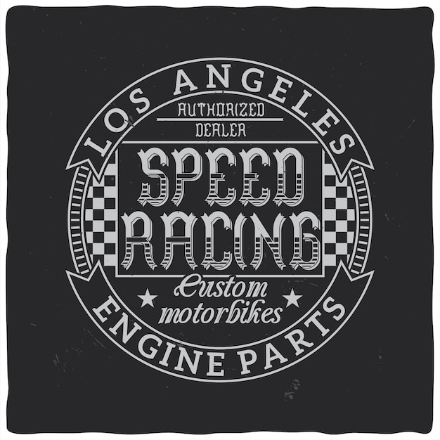 Free vector vintage print for t-shirt or apparel. retro artwork in black and white for fashion and printing.