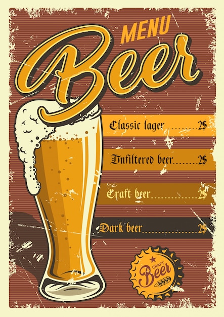 Free vector vintage pub poster .