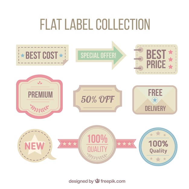 Free vector vintage quality label collection