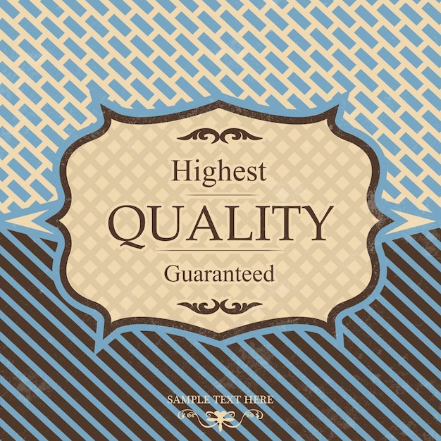 Free vector vintage quality label