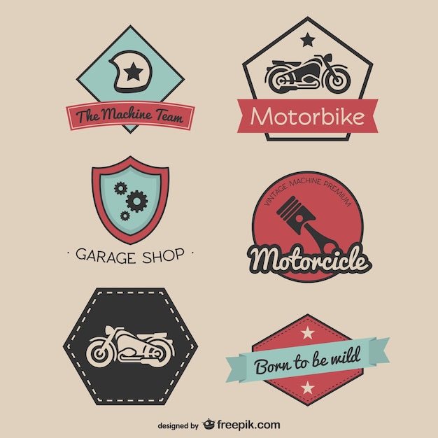 Free vector vintage racing stickers