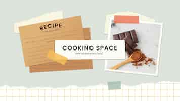 Free vector vintage recipes youtube channel art