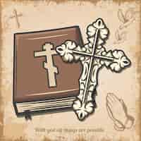 Free vector vintage religious template