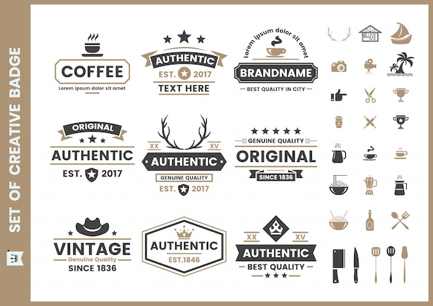 Download Free Vintage Retro Logo Set Premium Vector Use our free logo maker to create a logo and build your brand. Put your logo on business cards, promotional products, or your website for brand visibility.