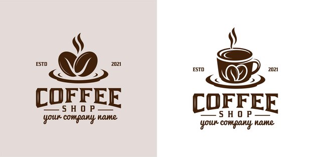 Vintage retro logos and classic coffee shop