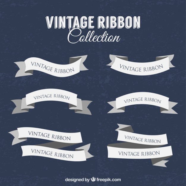 Free vector vintage ribbon collection