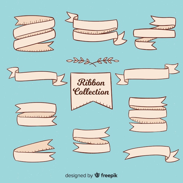 Unleash with Vintage Ribbon Collection for Vector Templates – Free Vector Download