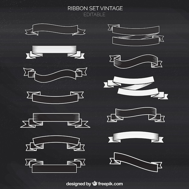 Free vector vintage ribbons