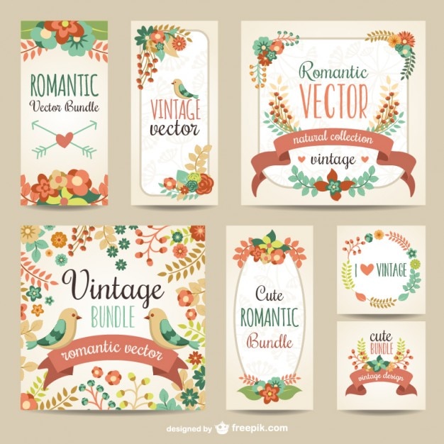 Vintage pacchetto romantico