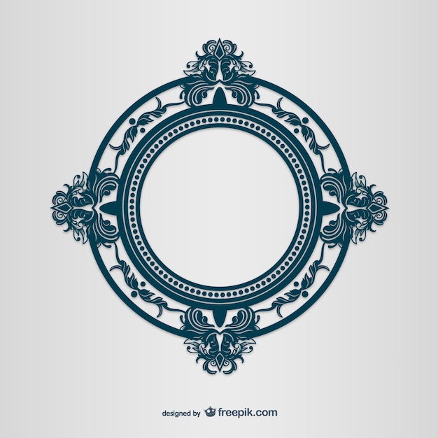 Free vector vintage round frame