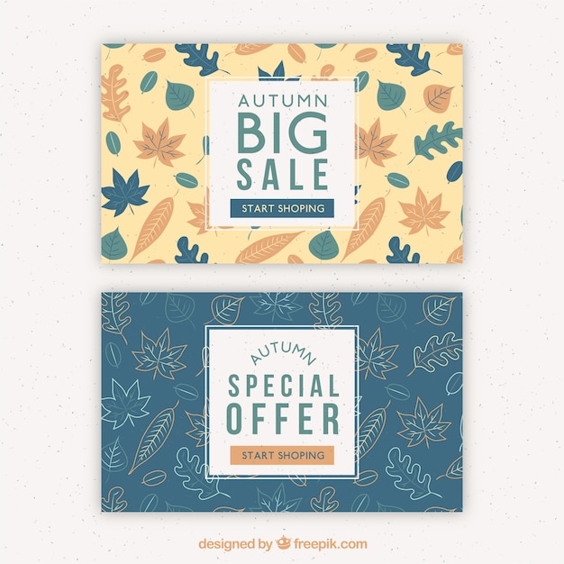 Free vector vintage sale banners