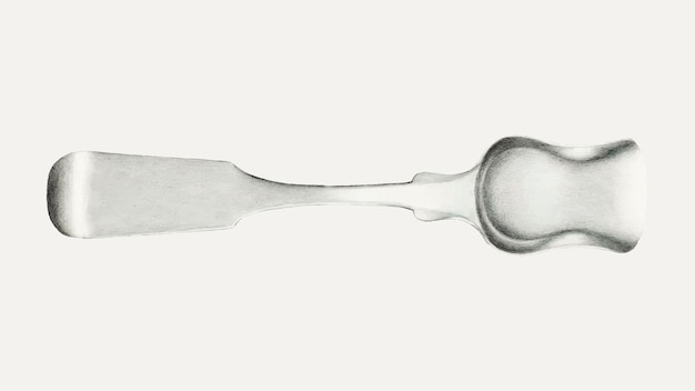 Винтажная соленая ложка векторная иллюстрация, ремикс из работы Флоренс Гастингс