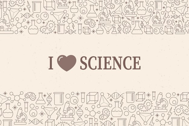 Vintage science background with elements