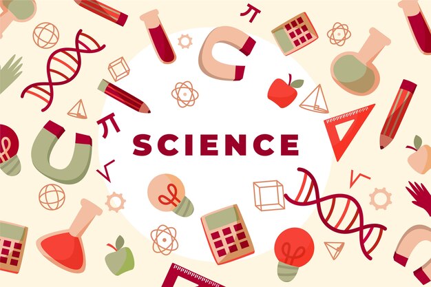 Vintage science education background concept