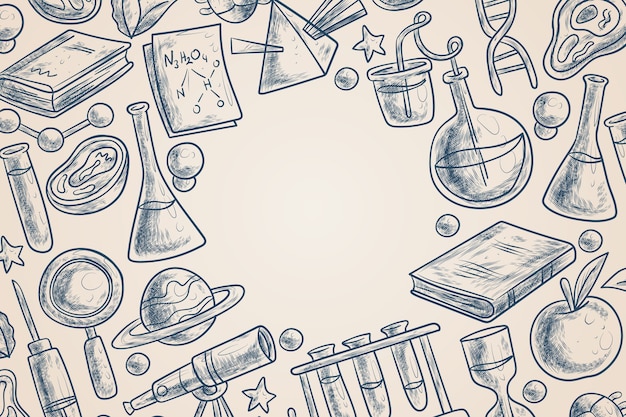 Vintage science education background theme