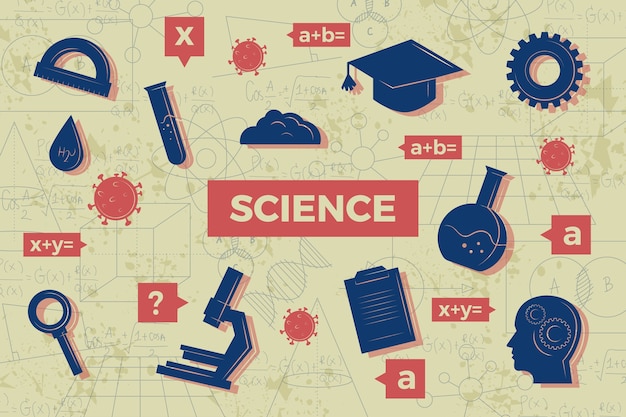 Vintage science education background theme