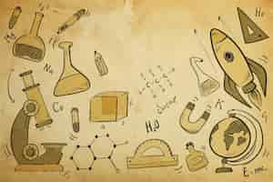 Free vector vintage science education background