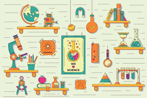 Free vector vintage science education background