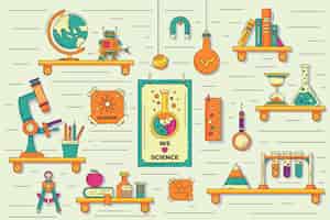 Free vector vintage science education background