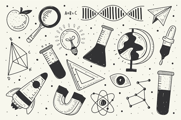 Vintage science education background