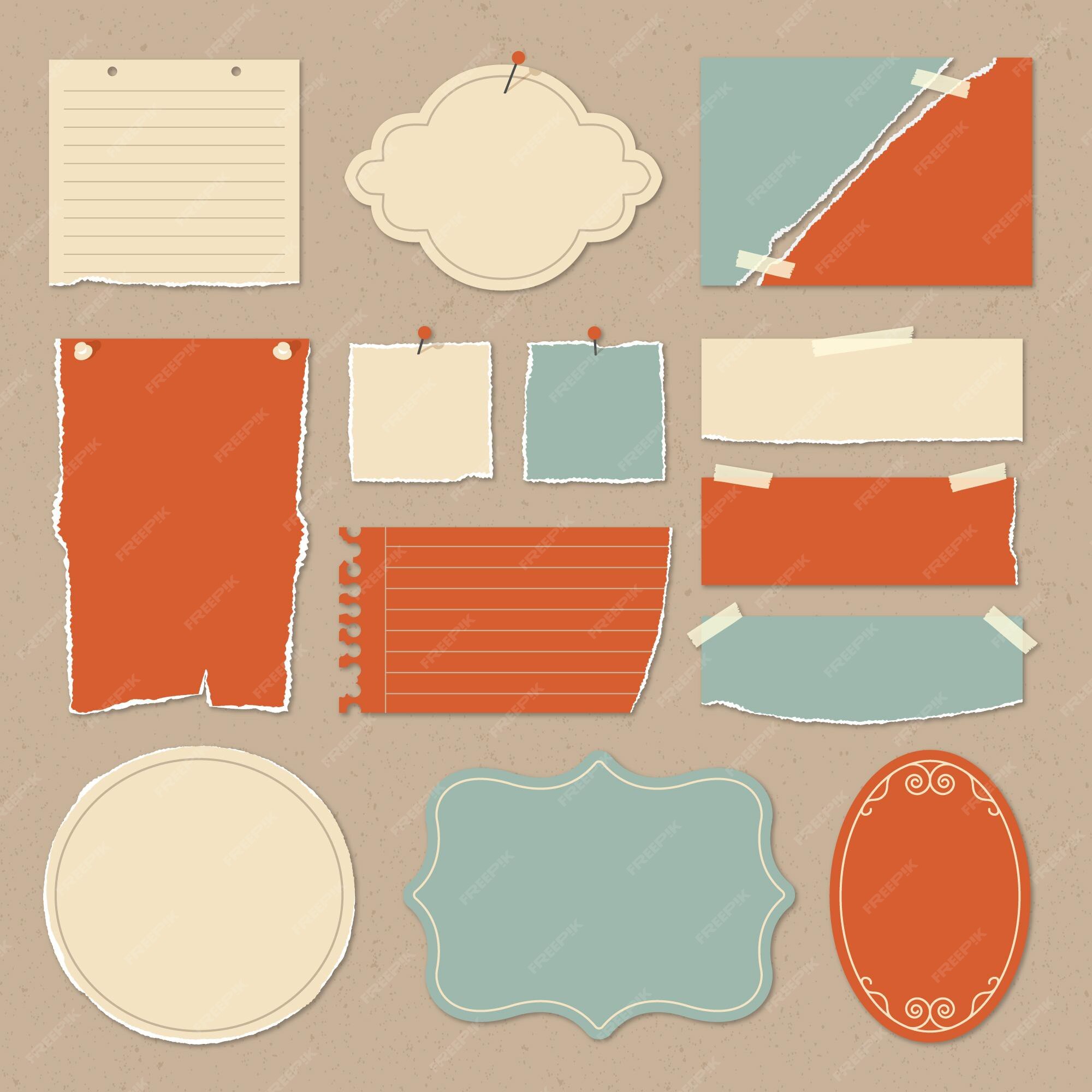 premium-vector-vintage-scrapbook-paper-collection