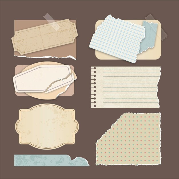 Vintage scrapbook paper collection