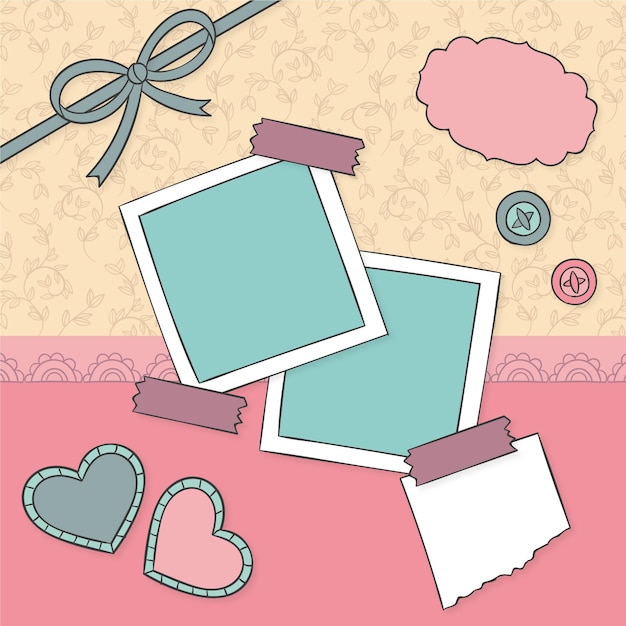 Free vector vintage scrapbook paper collection